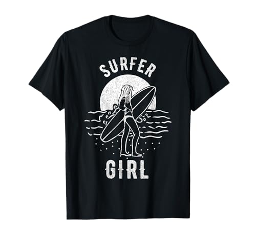 Surfer Outfit Frauen Surfer Girl T-Shirt von Surfer Geschenke für Frauen Mädchen