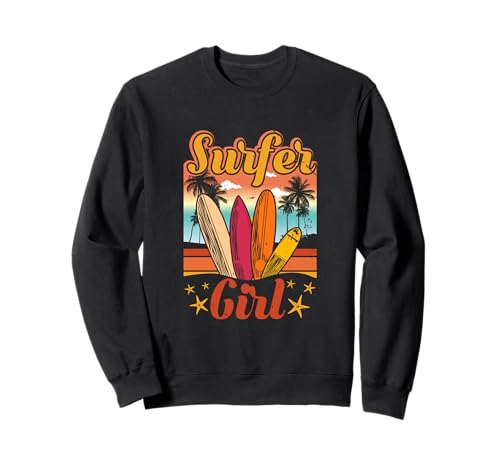 Surfer Girl Beach Retro 70er Jahre Vintage Surfen Urlaub Sommer Sweatshirt Surfer Girl Beach Retro 70er Jahre Vintage Surfen Urlaub Sommer Sweatshirt von Surfer Girl Beach 70s Surfing Vacation Summer