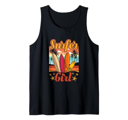 Surfer Girl Beach Retro 70er Jahre Vintage Surfen Urlaub Sommer Tank Top Surfer Girl Beach Retro 70er Jahre Vintage Surfen Urlaub Sommer Tank Top von Surfer Girl Beach 70s Surfing Vacation Summer