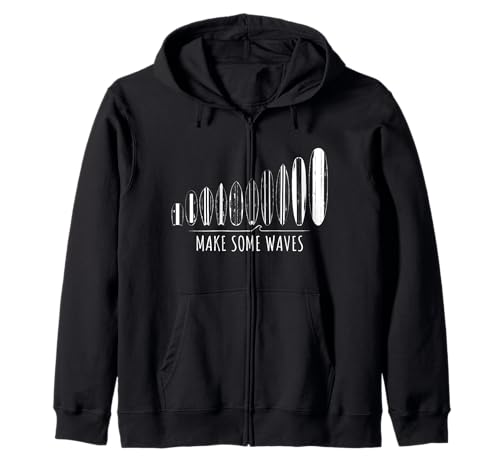Make Some Waves Surfer Surfbrett Wave Surfing Boy Girl Surf Kapuzenjacke von Surfer Outfit Für Sommer Surfen SUP Wellenreiten