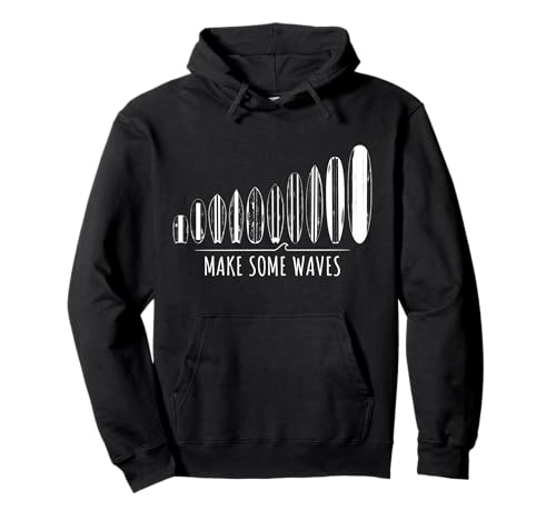 Make Some Waves Surfer Surfbrett Wave Surfing Boy Girl Surf Pullover Hoodie von Surfer Outfit Für Sommer Surfen SUP Wellenreiten