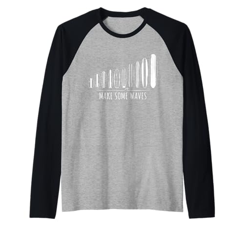Make Some Waves Surfer Surfbrett Wave Surfing Boy Girl Surf Raglan Make Some Waves Surfer Surfbrett Wave Surfing Boy Girl Surf Raglan von Surfer Outfit Für Sommer Surfen SUP Wellenreiten