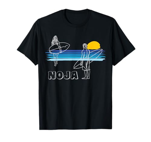 Noja Surfing Beach Surf Guy Girl T-Shirt Noja Surfing Beach Surf Guy Girl T-Shirt von Surfers line art Surfing Noja