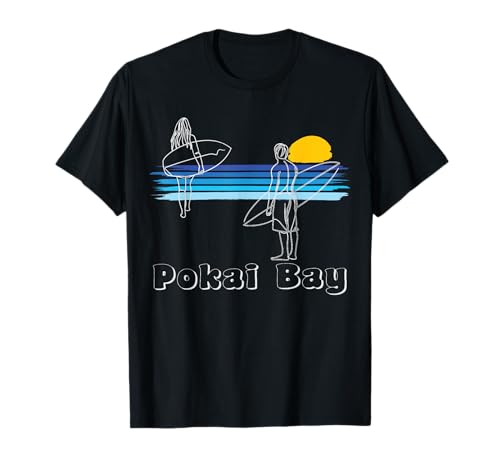 Pokai Bay Surfen Strand Surf Guy Girl T-Shirt Pokai Bay Surfen Strand Surf Guy Girl T-Shirt von Surfers line art Surfing Pokai Bay Beach
