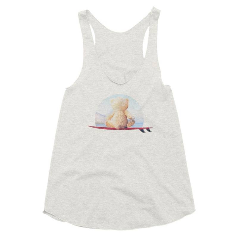 Surf Meditierender Teddybär Für Surfer Und Meditation - Damen Tri-Blend Racerback Tank Surf Meditierender Teddybär Für Surfer Und Meditation - Damen Tri-Blend Racerback Tank von Surfersandyogis