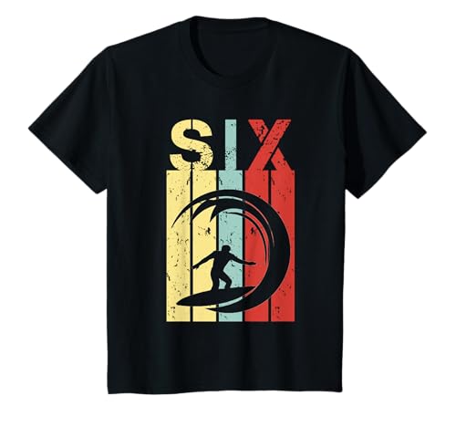 Kinder Surfen 6 Geburtstag Junge Mädchen Surfer 6 Jahre alt T-Shirt Kinder Surfen 6 Geburtstag Junge Mädchen Surfer 6 Jahre alt T-Shirt von Surfing 6th Birthday Vintage Design