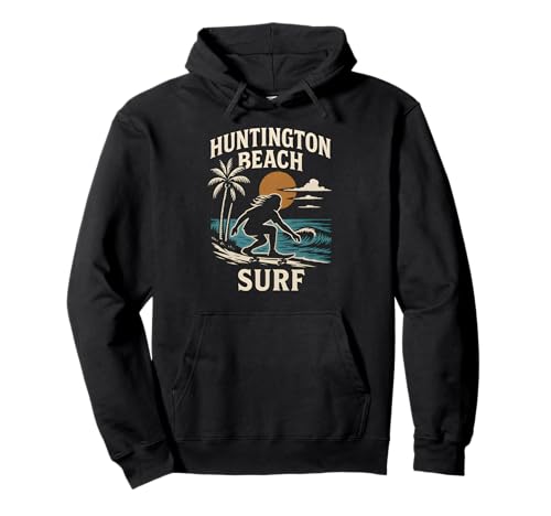 California Surfing Huntington Beach Surf Retro Herren Surfs Up Pullover Hoodie von Surfs Up Huntington Beach Skateboarding Apparel