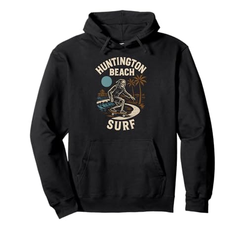 California Surfing Huntington Beach Surf Retro Herren Surfs Up Pullover Hoodie von Surfs Up Huntington Beach Skateboarding Apparel