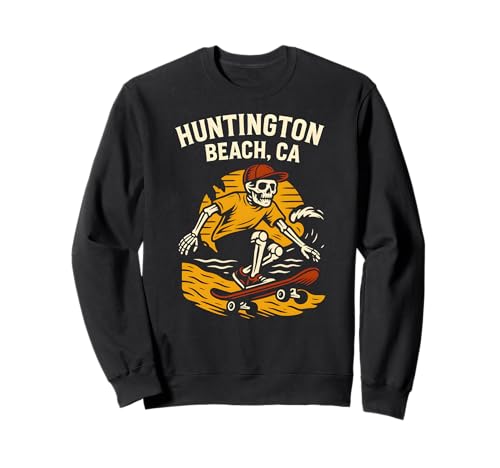 Surfer Huntington Beach CA Retro Herren Surfs Up Sweatshirt von Surfs Up Huntington Beach Skateboarding Apparel
