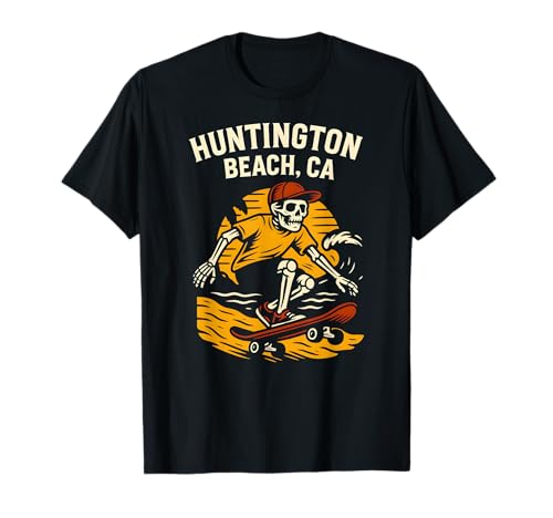 Surfer Huntington Beach CA Retro Herren Surfs Up T-Shirt von Surfs Up Huntington Beach Skateboarding Apparel