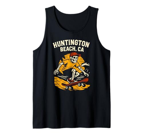 Surfer Huntington Beach CA Retro Herren Surfs Up Tank Top von Surfs Up Huntington Beach Skateboarding Apparel