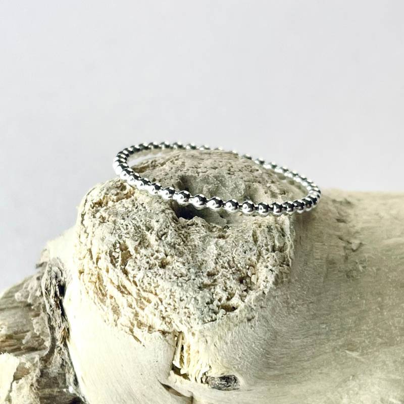 stapelring Perlen Silber von Surfsirenjewellery