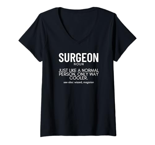 Damen Chirurgen Definition Stolze lustige Chirurgie T-Shirt mit V-Ausschnitt von Surgeon Gifts For Men And Women