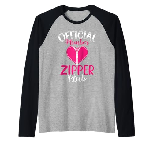 Zipper Club Offizielles Mitglied Open Heart Chirurgie Männer Frauen Raglan von Surgery Survivor Open Heart Surgery Apparel Co.