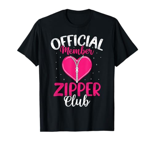 Zipper Club Offizielles Mitglied Open Heart Chirurgie Männer Frauen T-Shirt von Surgery Survivor Open Heart Surgery Apparel Co.