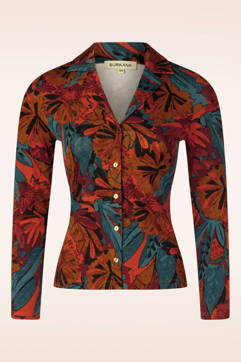 Zoey Bluse mit Grafikprint mehrfarbig von Surkana
