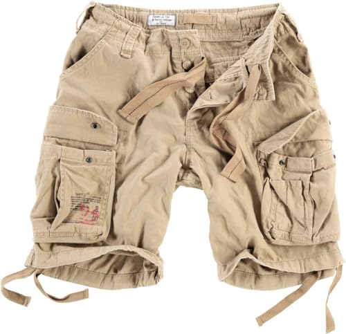 Surplus Raw Vintage Airborne Vintage Herren Cargo Shorts, beige Light, 6XL von Surplus Raw Vintage