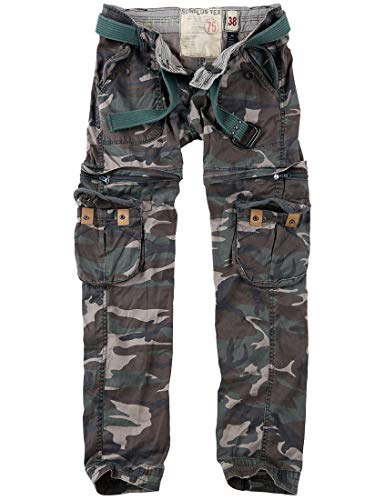 Surplus Raw Vintage Damen Cargohose Ladies Premium Trekking, Woodland, 40 von Surplus Raw Vintage