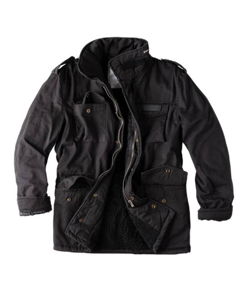 Surplus Raw Vintage Fieldjacket PARATROOPER Winter Jacket Winterjacke, schwarz von Surplus Raw Vintage