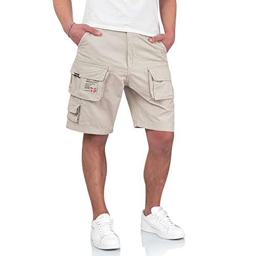 Surplus Raw Vintage Herren Cargo Trooper Shorts, matt Weiss, 5XL von Surplus Raw Vintage