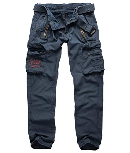 Surplus Raw Vintage Royal Traveler Slimmy Trousers, Royalblue, S von Surplus Raw Vintage