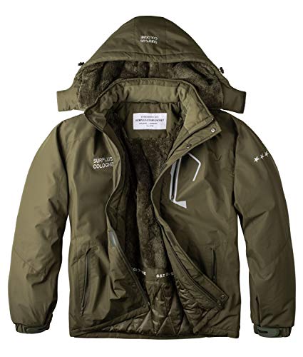 Surplus Raw Vintage Stars Jacket Windbreaker mit kuscheligem Innenfutter, Oliv, 4XL von Surplus Raw Vintage