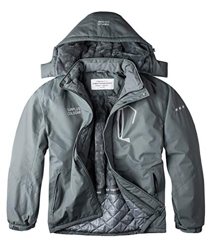 Surplus Raw Vintage Stars Jacket Windbreaker mit kuscheligem Innenfutter, grau, 3XL von Surplus Raw Vintage