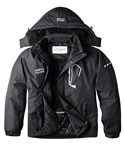 Surplus Raw Vintage Stars Jacket Windbreaker mit kuscheligem Innenfutter, schwarz, 3XL von Surplus Raw Vintage