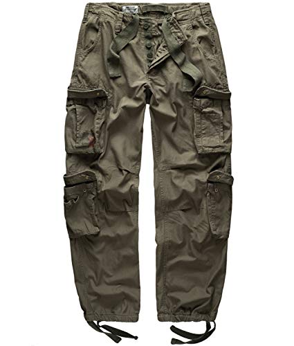 Surplus Raw Vintage Airborne Herren Cargo Hose, Oliv, 3XL von Surplus Raw Vintage