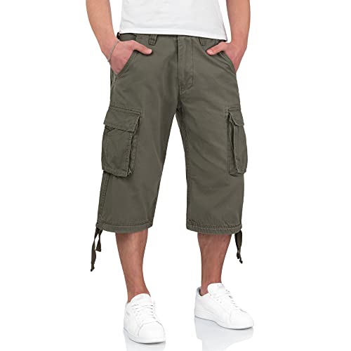 Surplus Raw Vintage Herren Cargo Trooper Legend 3/4 Shorts, Oliv, 4XL von Surplus Raw Vintage