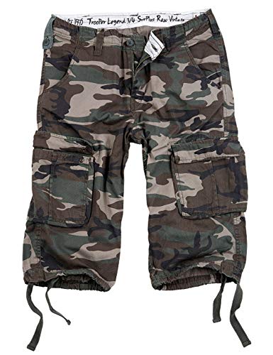 Surplus Raw Vintage Herren Cargo Trooper Legend 3/4 Shorts, Woodland, 6XL von Surplus Raw Vintage