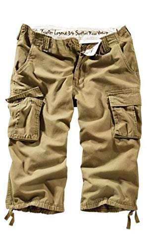 Surplus Raw Vintage Herren Cargo Trooper Legend 3/4 Shorts, beige, M von Surplus Raw Vintage