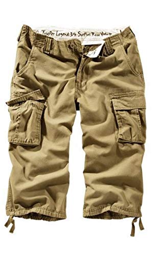 Surplus Raw Vintage Herren Cargo Trooper Legend 3/4 Shorts, beige, S von Surplus Raw Vintage