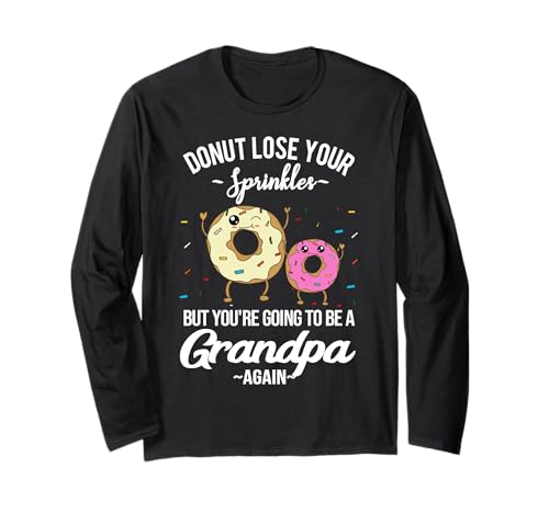 You're Going to be a Grandpa Again Funny Baby Ankündigung Langarmshirt von Surprise Baby Pregnancy Reveal to Grandfather