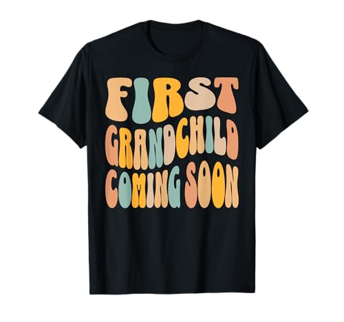 First Grandchild Coming Soon Baby Ankündigung T-Shirt von Surprise Grandparents Pregnancy Announcement