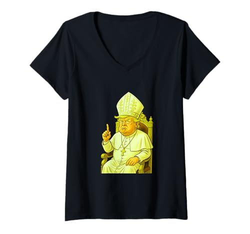 Damen Holy Politics - Surreales Satire Design mit komödiantischem Twist T-Shirt mit V-Ausschnitt Damen Holy Politics - Surreales Satire Design mit komödiantischem Twist T-Shirt mit V-Ausschnitt von Surreal Satire Design with a Comedic Twist