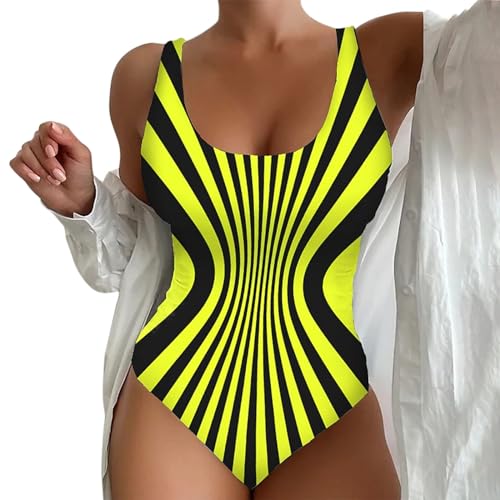 Bademode Damen Große Größen Schwimmanzug Einteilige Neckholder Badeanzug Push Up Monokinis Sommer Monokini Badebekleidung Mit BH Große Brüste Bikini Set High Waist Swimsuit One Piece Beachwear von Surttan