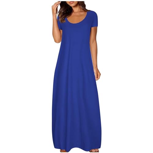 Lange Kleider Damen Elegant Sommer Frühlingskleider Lässig Frühlingskleid Lockere Sommerkleid Große Größen Bequem Strandkleider Luftig Freizeitkleider Elegante Kleid Leicht Sommerkleider Damenkleid von Surttan