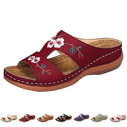 Orthopädische Sandalen Damen, Strand Meer Weite Pantoletten Sommer Sandaletten Bequem Sommerschuhe Keilabsatz Sandalen Atmungsaktive Orthopädische Schuhe Bohemian Hausschuhe Elegant Slides Orthopädische Sandalen Damen, Strand Meer Weite Pantoletten Sommer Sandaletten Bequem Sommerschuhe Keilabsatz Sandalen Atmungsaktive Orthopädische Schuhe Bohemian Hausschuhe Elegant Slides von Surttan