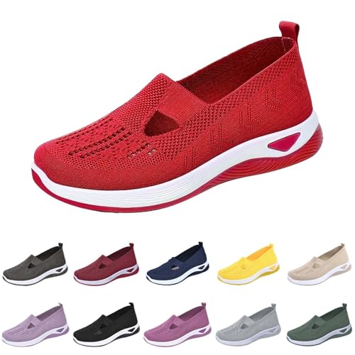 Orthopädische Schuhe Damen, Outdoor Walkingschuhe Leicht Bequem Schuhe Krankenschwester Gesundheitsschuhe Sandalen Weite H Sneaker Vermascht Sportschuhe Memory Schaum Turnschuhe von Surttan