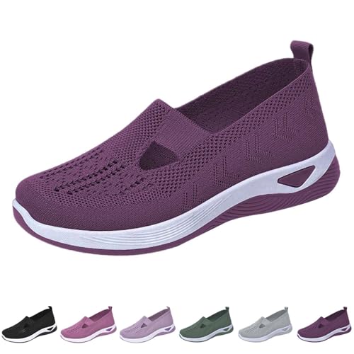 Orthopädische Schuhe Damen, Vermascht Sneaker Sommer Memory Schaum Gesundheitsschuhe Krankenschwester Turnschuhe Schuhe Weite H Sportschuhe Leicht Sandalen Slip-On Sommerschuhe von Surttan