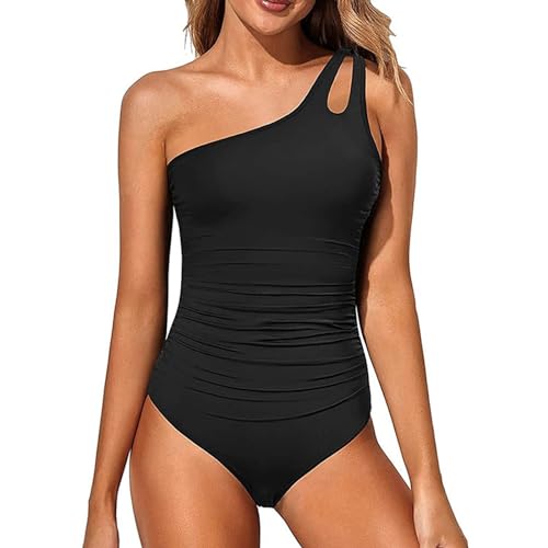 Shape Badeanzug Damen Große Brüste Badeanzüge Große Größen Strandmode Badebekleidung Mit Bh High Waist Bikini Set Klassische Beachwear Bademode Shape Monokini Bauchweg Neckholder Einteilige Swimsuit von Surttan
