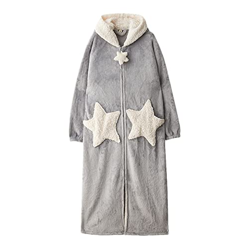 Surttan Flauschiger Bademantel Damen Kuschelig Frottee Bademantel Morgenmantel Lang Flauschig Thermo Kuschelmantel Mit Kapuze Warme Bademäntel Große Größen Leicht Hausmantel Elegant Bath Robe von Surttan