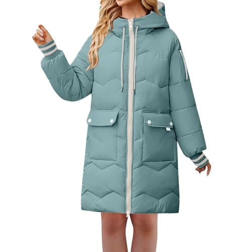 Surttan Mantel Damen Winter Fleece Daunenjacke Mit Kapuze Parka Gefüttert Bequeme Steppmantel Felljacke Langarm Warm Teddyjacke Flauschig Mantel Fahrradjacke Große Größen Casual Trainingsjacke von Surttan