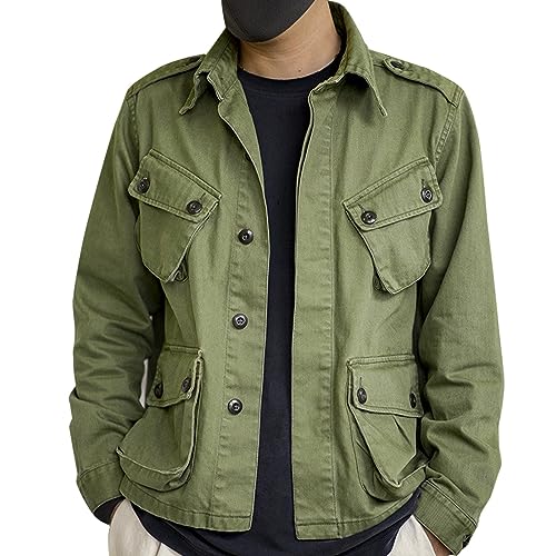 Übergangsjacke Herren Fashion Stehkragen Sweatjacke Mit Taschen Zip Wachsjacke Baumwolle Wanderjacke Outdoor Sakkos Blouson Basic Übergangsjacke Leicht Laufjacke Streetwear Warm Mantel Y2k von Surttan