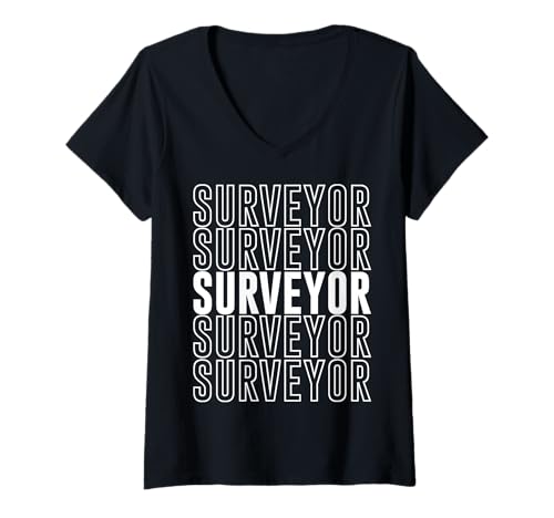 Damen Gutachter T-Shirt mit V-Ausschnitt Damen Gutachter T-Shirt mit V-Ausschnitt von Surveyor Apparel