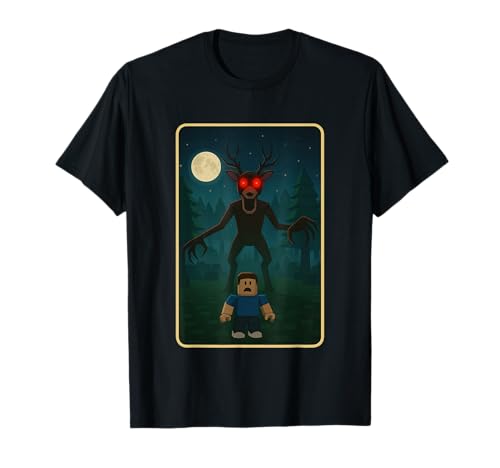 Kinder-Meme „Scary Deer 99 Nights Halloween Gamer In The Forest“ T-Shirt von Survival Gaming Gear