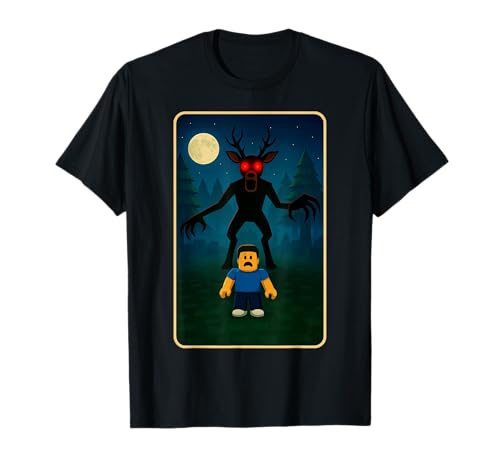 Kinder-Meme „Scary Deer 99 Nights Halloween Gamer In The Forest“ T-Shirt von Survival Gaming Gear