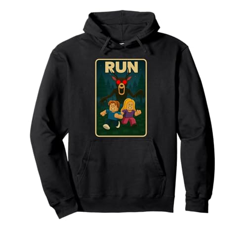 Run - 99 Nights Halloween-Gamer-Meme „Hirsch im Wald“ für Kinder Pullover Hoodie von Survival Gaming Gear