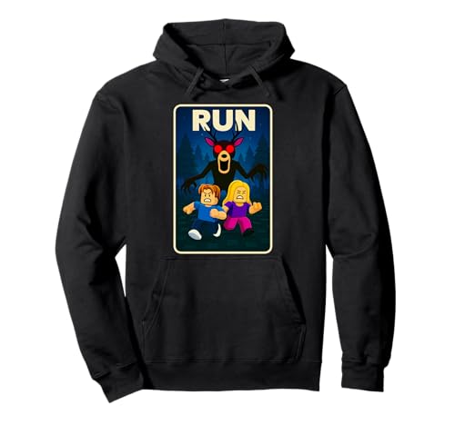 Run - 99 Nights Halloween-Gamer-Meme „Hirsch im Wald“ für Kinder Pullover Hoodie von Survival Gaming Gear